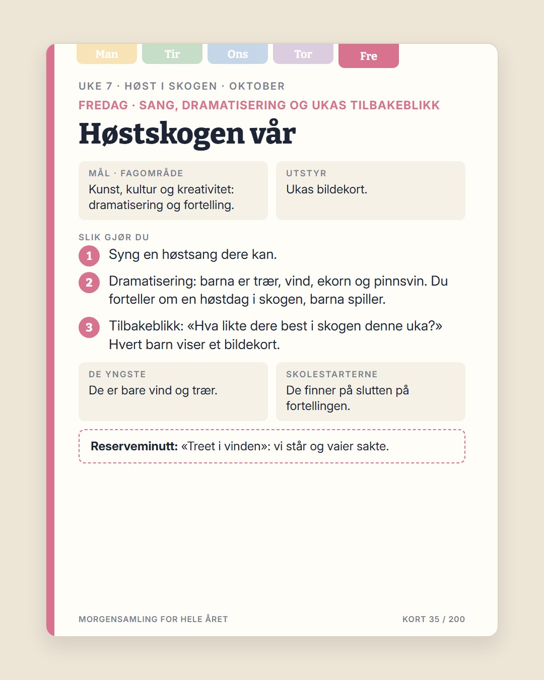 Morgensamling · 5
