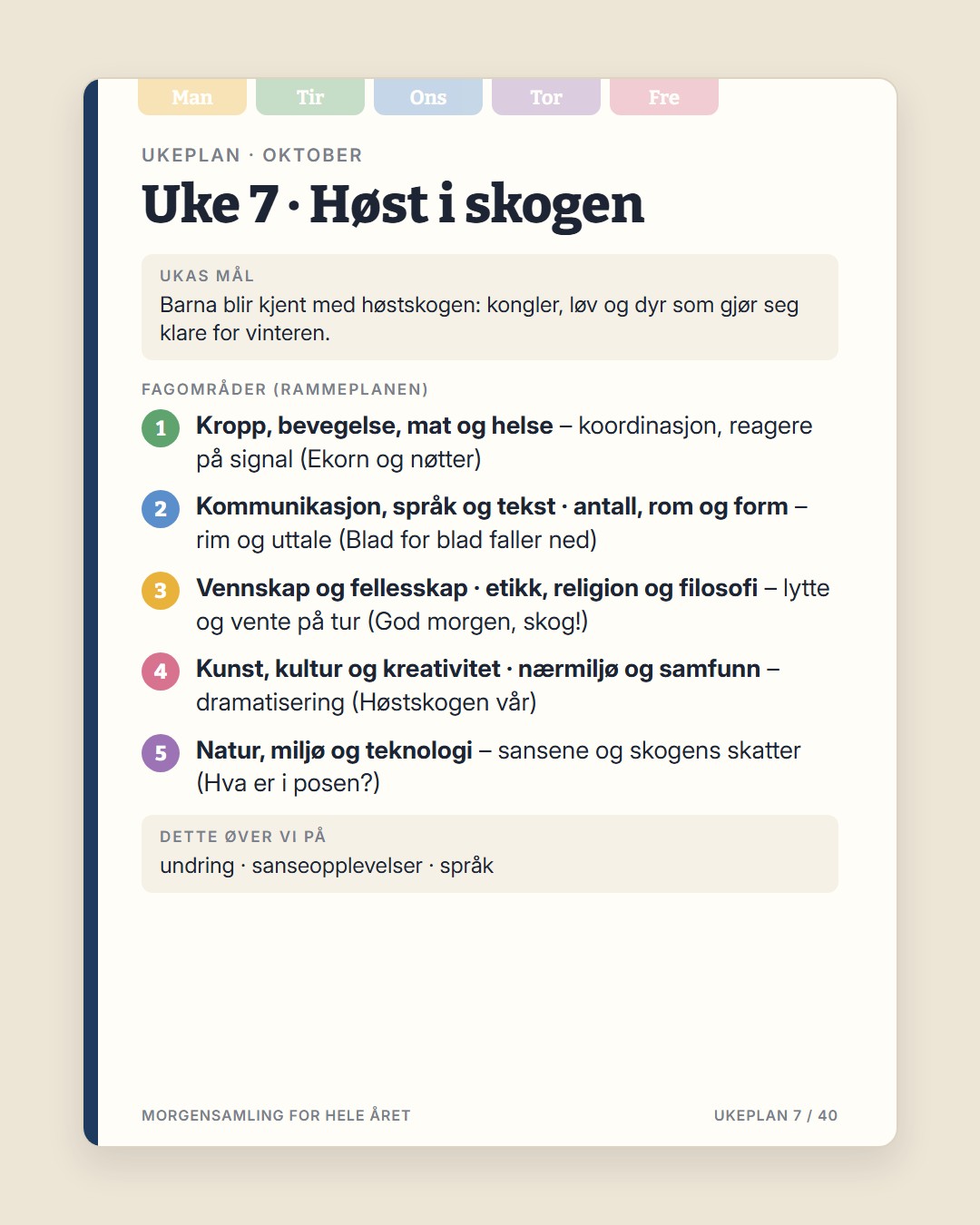 Morgensamling · 6